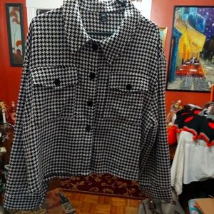 Houndstooth Light Jacket 3 XL By Shein Curve